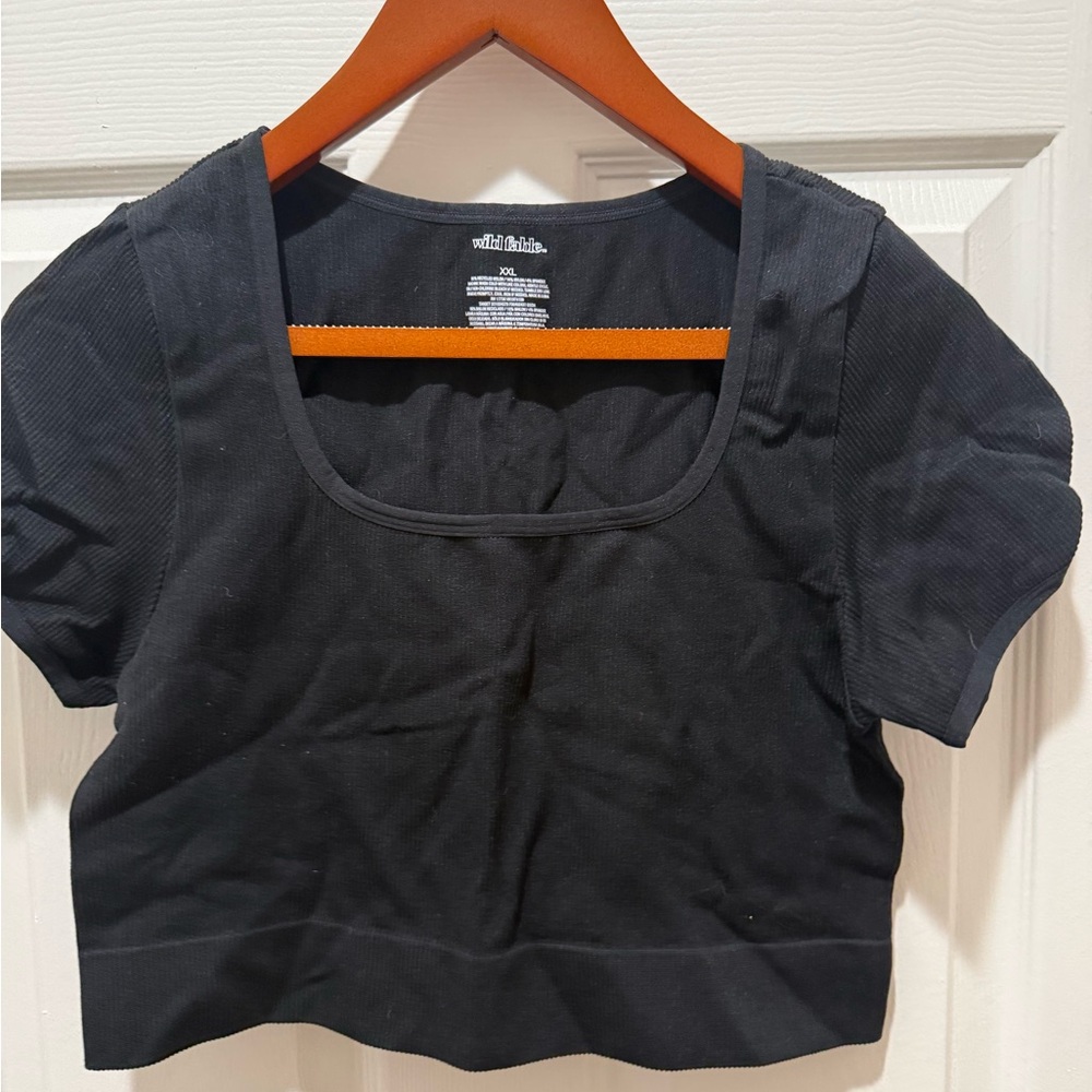 Wild Fable Black Crop Top